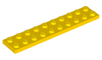 LEGO® los onderdeel Plaat Algemeen in kleur Geel 3832