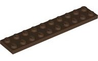Plaatje in Gallery viewer laden, LEGO® los onderdeel Plaat Algemeen in kleur Bruin 3832