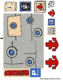 LEGO® stickervel set 3832-1 The Emergency Room