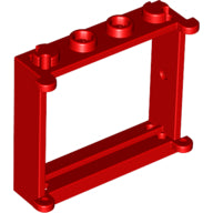 LEGO® los onderdeel Raamkozijn in kleur Rood 3853