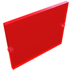 LEGO® onderdeel Venster, Ruit en Luik Doorzichtig Rood 3855
