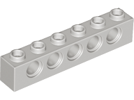 LEGO® los onderdeel Technische Steen Lichtgrijs 3894