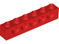 Plaatje in Gallery viewer laden, LEGO® los onderdeel Technische Steen in kleur Rood 3894