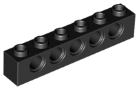 Plaatje in Gallery viewer laden, LEGO® los onderdeel Technische Steen in kleur Zwart 3894
