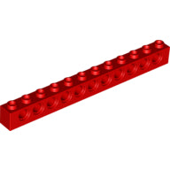 Plaatje in Gallery viewer laden, LEGO® los onderdeel Technische Steen in kleur Rood 3895