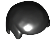 LEGO® los onderdeel Haar in kleur Zwart 3901