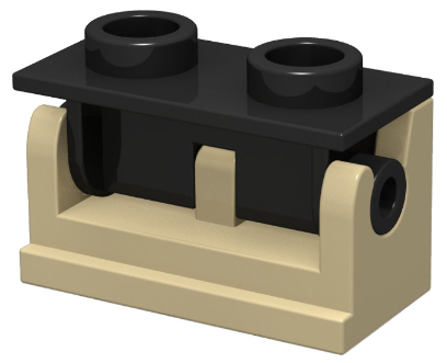 LEGO® los onderdeel Scharnier in kleur Geelbruin 3937c02