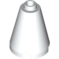 LEGO® los onderdeel Kegel in kleur Wit 3942c