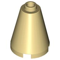 Plaatje in Gallery viewer laden, LEGO® los onderdeel Kegel in kleur Geelbruin 3942c
