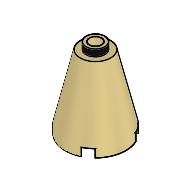 Plaatje in Gallery viewer laden, LEGO® los onderdeel Kegel in kleur Geelbruin 3942c