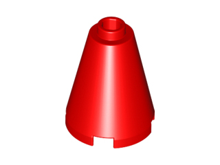 LEGO® los onderdeel Kegel in kleur Rood 3942c
