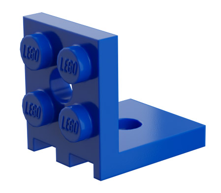 LEGO® los onderdeel Beugel in kleur Blauw 3956