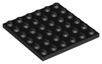 LEGO® los onderdeel Plaat Algemeen in kleur Zwart 3958