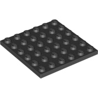 LEGO® los onderdeel Plaat Algemeen in kleur Zwart 3958