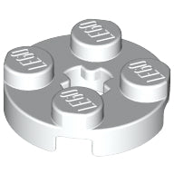 Plaatje in Gallery viewer laden, LEGO® los onderdeel Plaat Rond in kleur Wit 4032