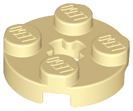 Plaatje in Gallery viewer laden, LEGO® los onderdeel Plaat Rond in kleur Geelbruin 4032