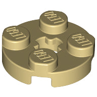 LEGO® los onderdeel Plaat Rond in kleur Geelbruin 4032