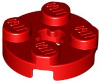 LEGO® los onderdeel Plaat Rond in kleur Rood 4032
