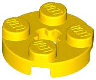 LEGO® los onderdeel Plaat Rond in kleur Geel 4032