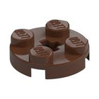 LEGO® los onderdeel Plaat Rond in kleur Bruin 4032