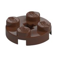 LEGO® los onderdeel Plaat Rond in kleur Bruin 4032