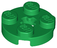 LEGO® los onderdeel Plaat Rond in kleur Groen 4032