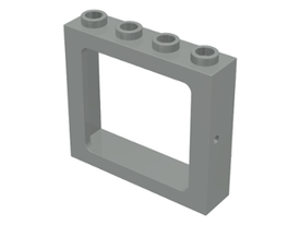 LEGO® los onderdeel Raamkozijn in kleur Lichtgrijs 4033