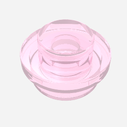 LEGO® los onderdeel Plaat Rond Doorzichtig Roze 4073