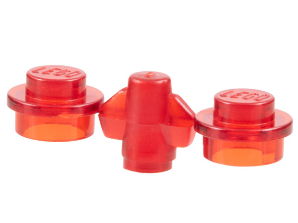 LEGO® los onderdeel Plaat Rond Doorzichtig Rood 4073sprue