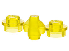 Plaatje in Gallery viewer laden, LEGO® los onderdeel Plaat Rond Doorzichtig Geel 4073sprue