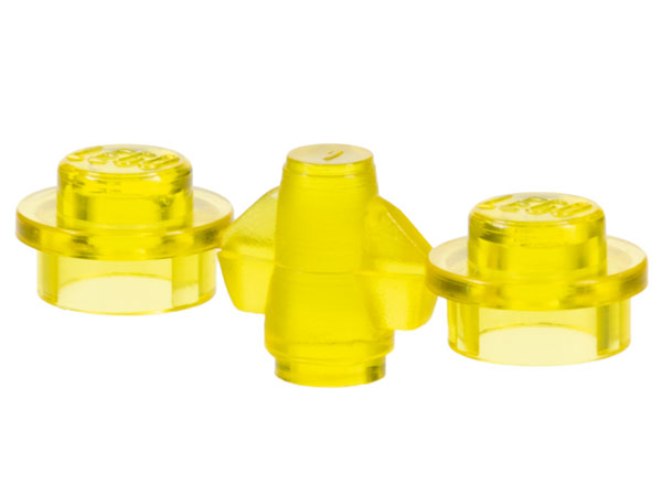 LEGO® los onderdeel Plaat Rond Doorzichtig Geel 4073sprue