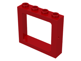 LEGO® los onderdeel Raamkozijn in kleur Rood 4033