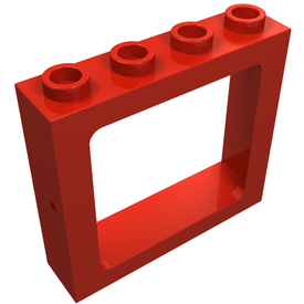 LEGO® los onderdeel Raamkozijn in kleur Rood 4033