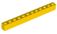 LEGO® los onderdeel Steen in kleur Geel 6112