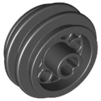 LEGO® los onderdeel Wiel in kleur Zwart 2994