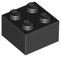 Plaatje in Gallery viewer laden, LEGO® los onderdeel Steen in kleur Zwart 3003