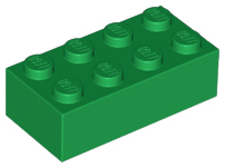 Plaatje in Gallery viewer laden, LEGO® los onderdeel Steen in kleur Groen 3001