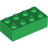 Plaatje in Gallery viewer laden, LEGO® los onderdeel Steen in kleur Groen 3001
