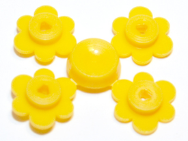 LEGO® los onderdeel Plant & Struik in kleur Geel 3742sprue