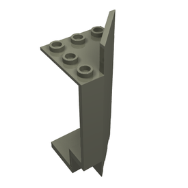 LEGO® los onderdeel Paneel in kleur Donkergrijs 2345
