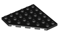 LEGO® los onderdeel Wig Plaat in kleur Zwart 6106