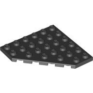 LEGO® los onderdeel Wig Plaat in kleur Zwart 6106
