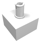 LEGO® los onderdeel Steen Aangepast in kleur Wit 4729