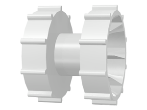 LEGO® los onderdeel Wiel in kleur Wit 32007
