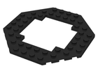 LEGO® los onderdeel Plaat Aangepast in kleur Zwart 6063