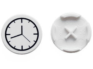 LEGO® los onderdeel Tegel Rond met Motief Wit 4150px1