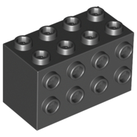 Plaatje in Gallery viewer laden, LEGO® los onderdeel Steen Aangepast in kleur Zwart 2434