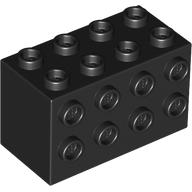 Plaatje in Gallery viewer laden, LEGO® los onderdeel Steen Aangepast in kleur Zwart 2434
