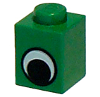 LEGO® los onderdeel Steen met Motief in kleur Groen 3005pe1