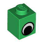 LEGO® los onderdeel Steen met Motief in kleur Groen 3005pe1